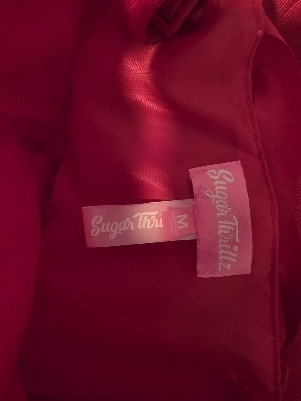 Sugar Thrillz Pink Satin Dress - Picture 3 of 3